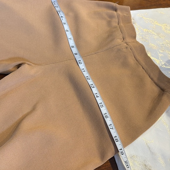 Lucca Jenni wide leg knit crop pants trousers pull on Kelley Cawley camel LUX Sm - Picture 11 of 13
